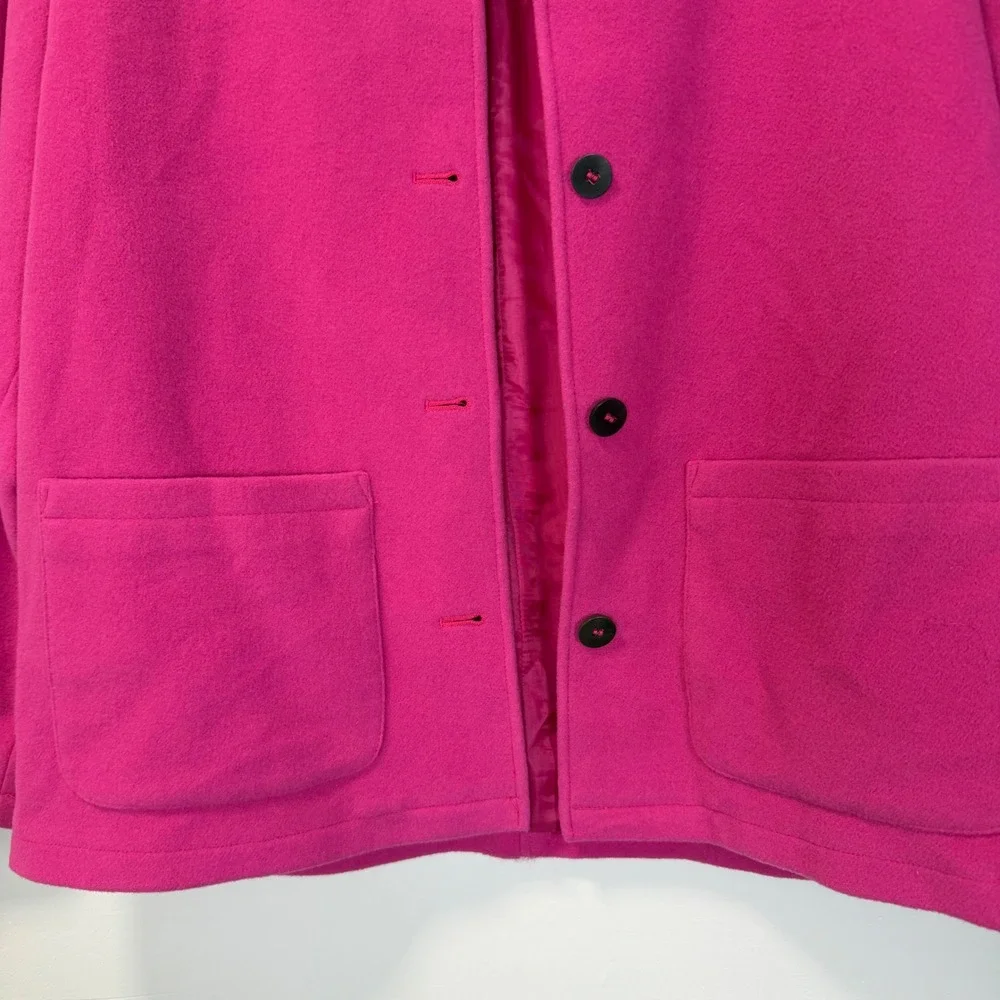 The Works Saks Fifth Avenue Pink Wool Cashmere Blend Button Front Jacket Size 8 - Picture 4 of 7